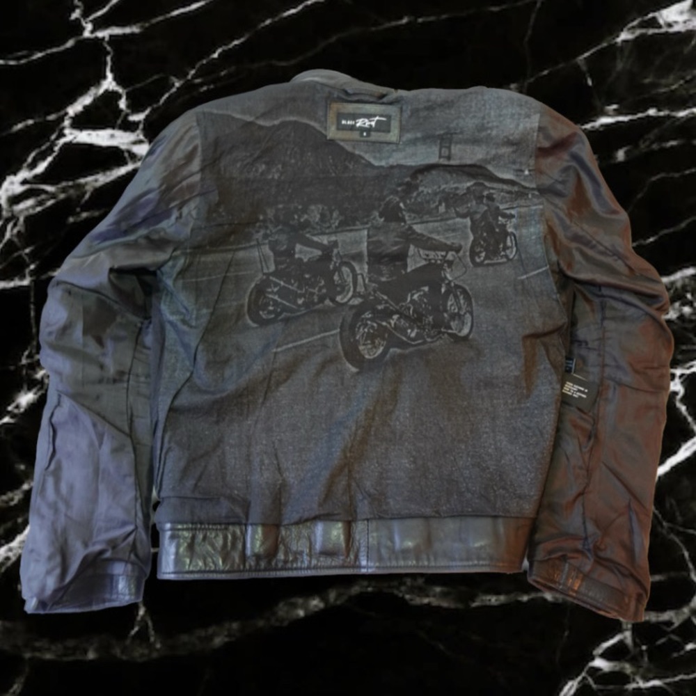 Black Rivet Leather Jacket - Picture 4 of 7